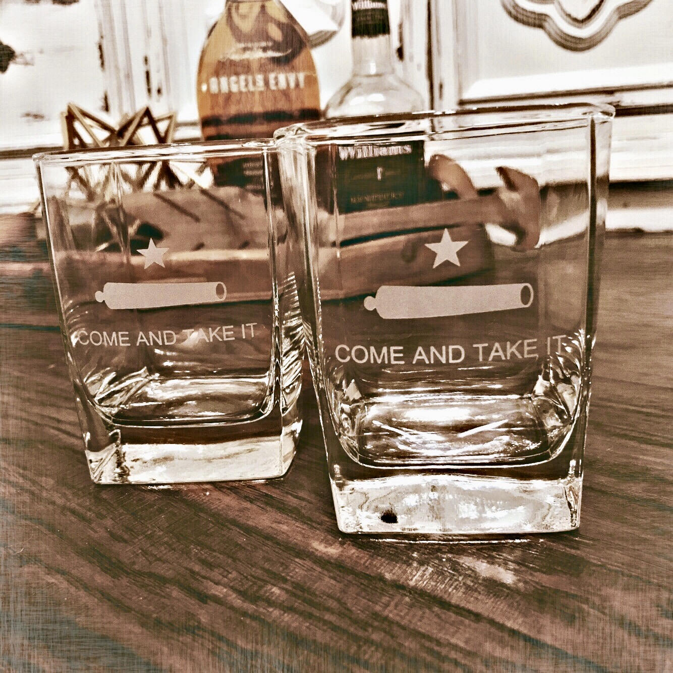Come & Take It Whiskey Glass / Father's Day Gift / Valentine's Day Gift