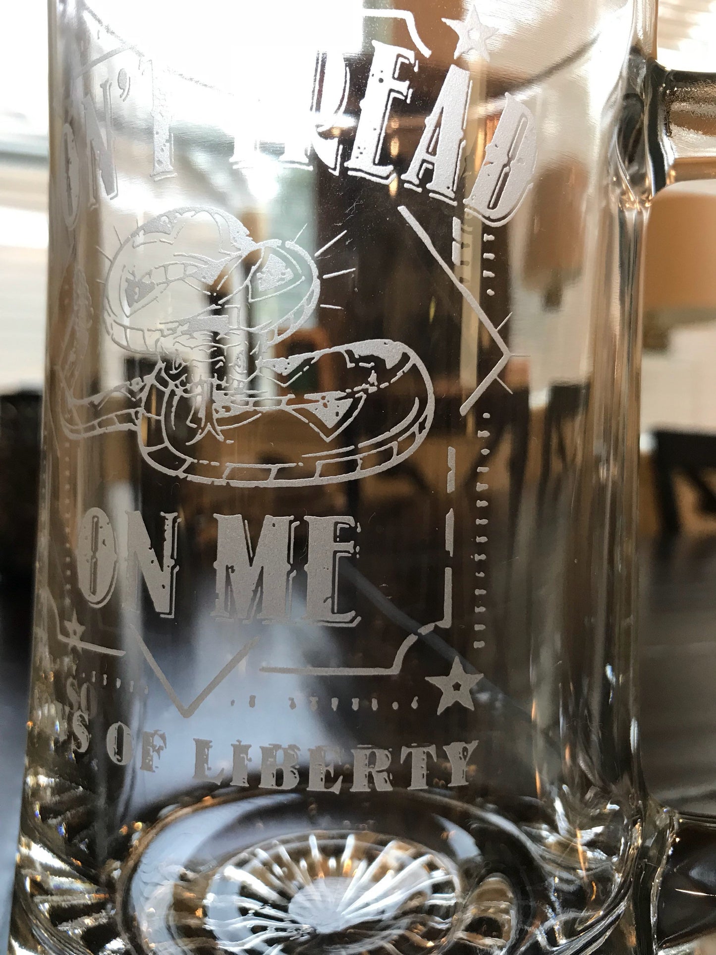 Don't Tread on Me Engraved Beer Mug / Father's Day Gift / Valentine's Day Gift