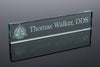 Jade Glass Desk Name Plate - Engraved & Personalized - Perfect for Executives, Boss Day, Graduates, etc...    / Father's Day Gift