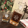 EMT  EMS or Paramedic Engraved Whiskey Decanter or Decanter Set (Can be Personalized)    / Father's Day Gift