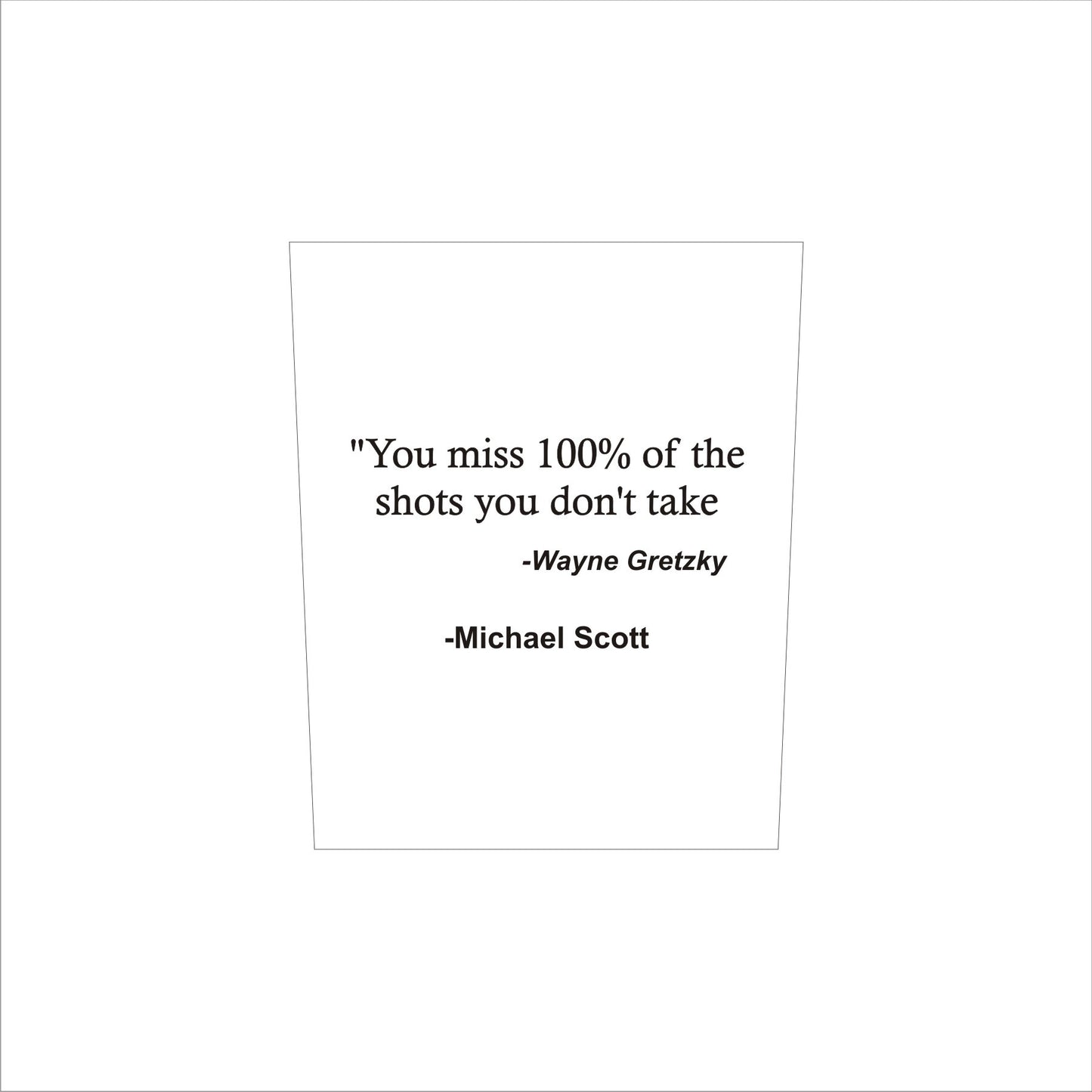 Michael Scott Wayne Gretzky The Office Whiskey Glass / Father's Day Gift / Valentine's Day Gift
