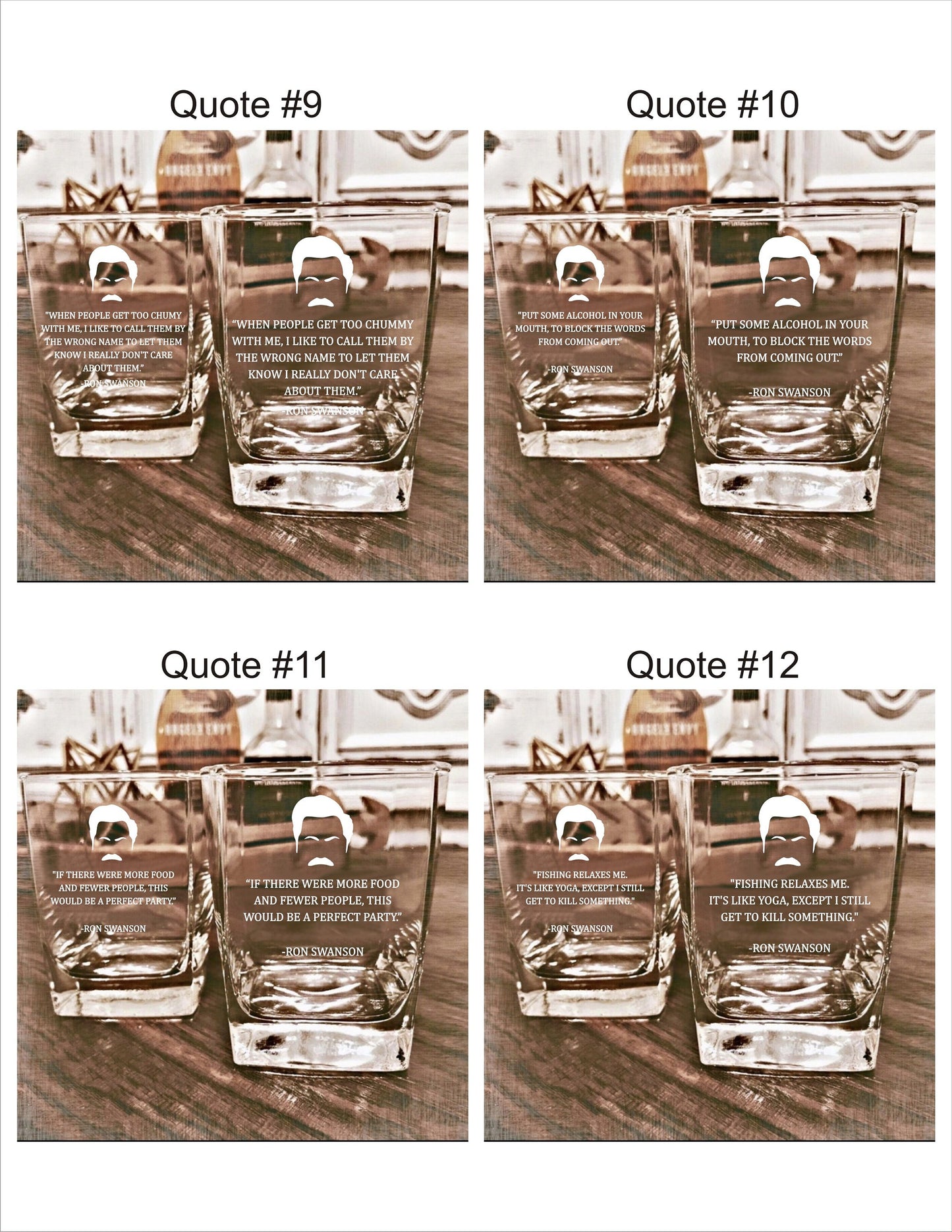 Ron Swanson Mix and Match Parks and Rec Whiskey Bourbon Scotch / Father's Day Gift / Valentine's Day Gift