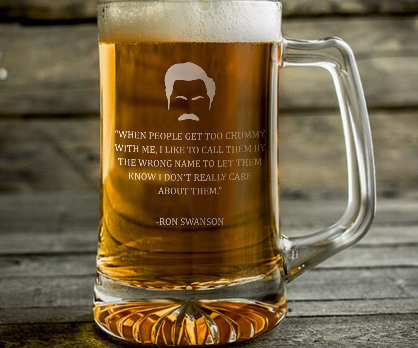 Ron Swanson Chummy Beer Mug / Father's Day Gift / Valentine's Day Gift