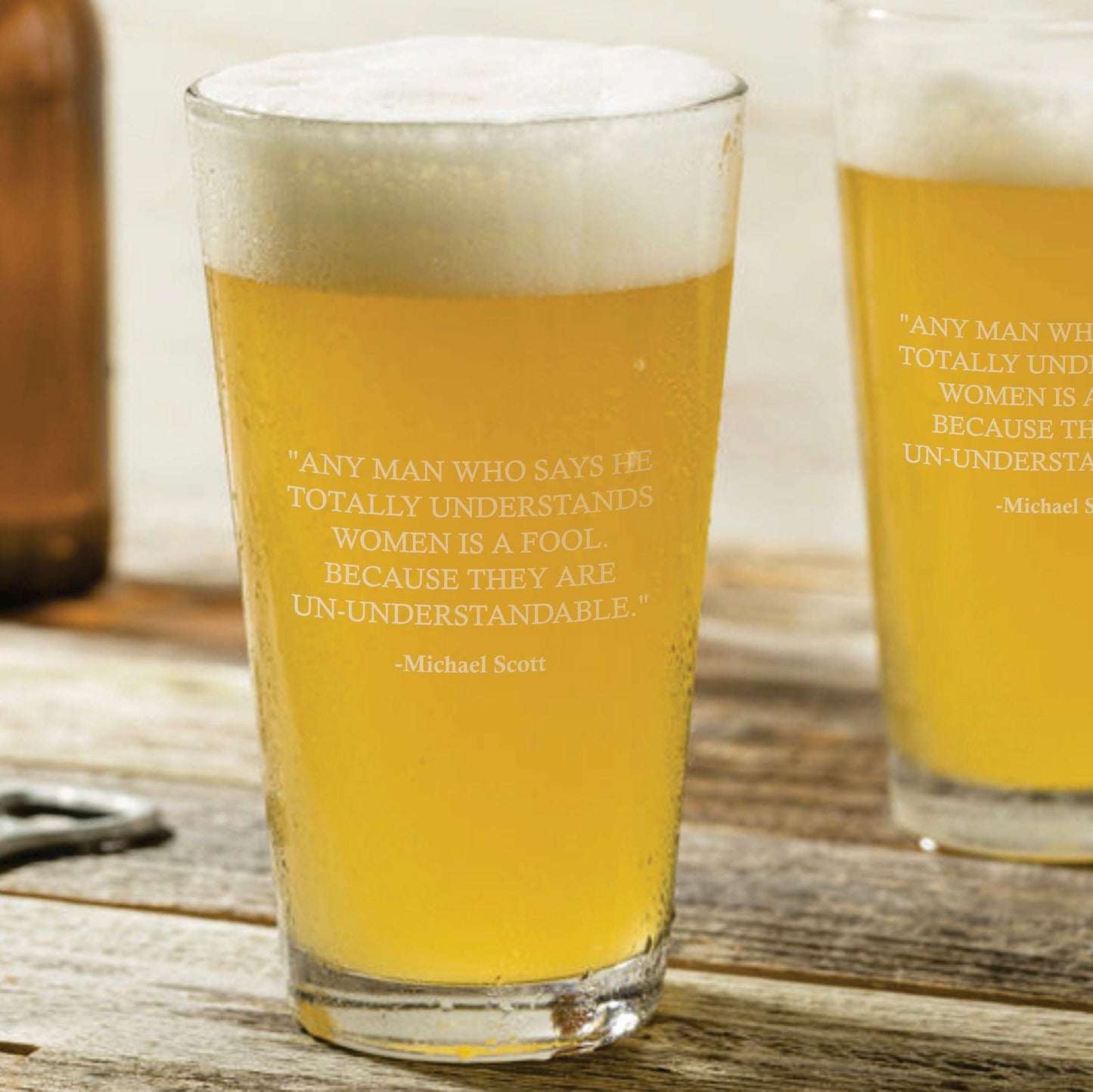 Michael Scott Understands Women The Office Pint Glass / Father's Day Gift
