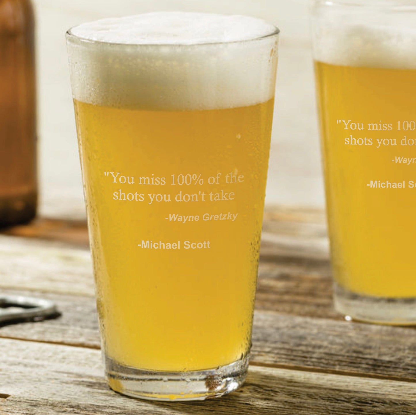 Michael Scott Wayne Gretzky The Office Pint Glass / Father's Day Gift