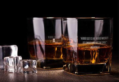 A Good Cast is Like a Good Whiskey Glass Set    / Father's Day Gift