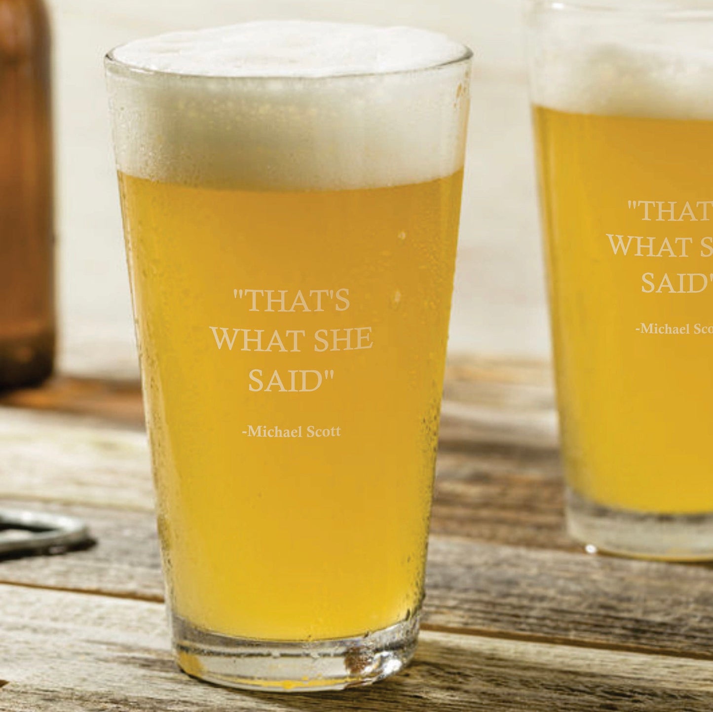 Michael Scott That's What She Said The Office Pint Glass / Father's Day Gift