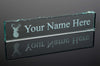 Buck Deer Hunter Jade Glass Desk Name Plate    / Father's Day Gift