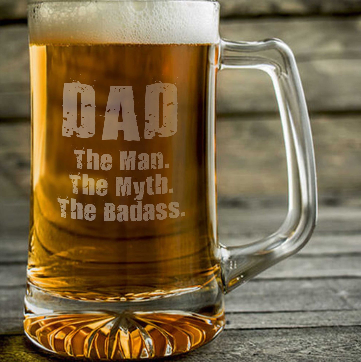 DAD The Man The Myth The Badass Beer Mug / Father's Day Gift / Valentine's Day Gift