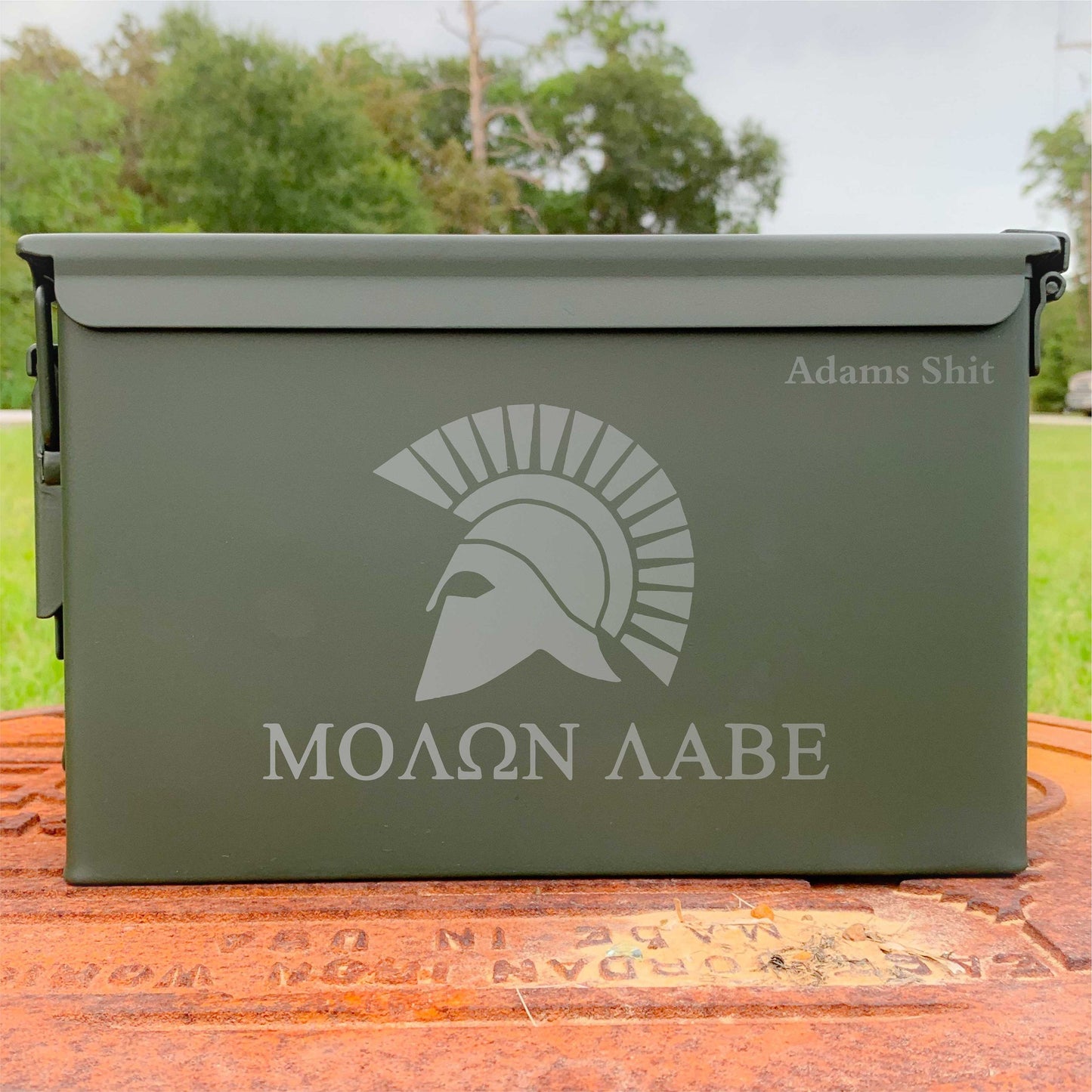 Ammo Box Molon Labe - Custom Engraved Personalized .50 Cal Box / Father's Day Gift / Valentine's Day Gift