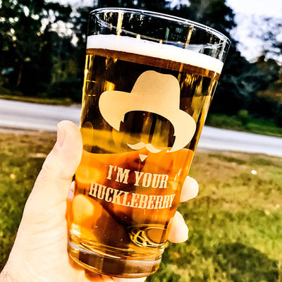 Doc Holliday  I’m your Huckleberry  Pint Glass Set of 2    / Father's Day Gift