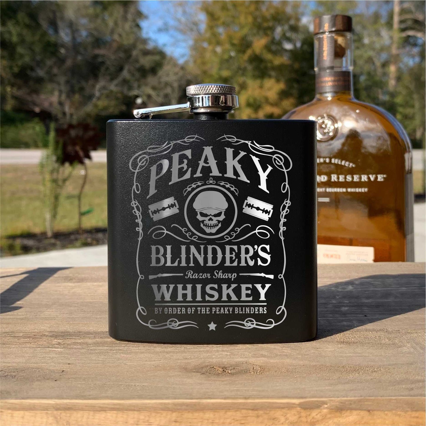 Peaky Blinders Whiskey Flask  Laser Etched    / Father's Day Gift / Valentine's Day Gift
