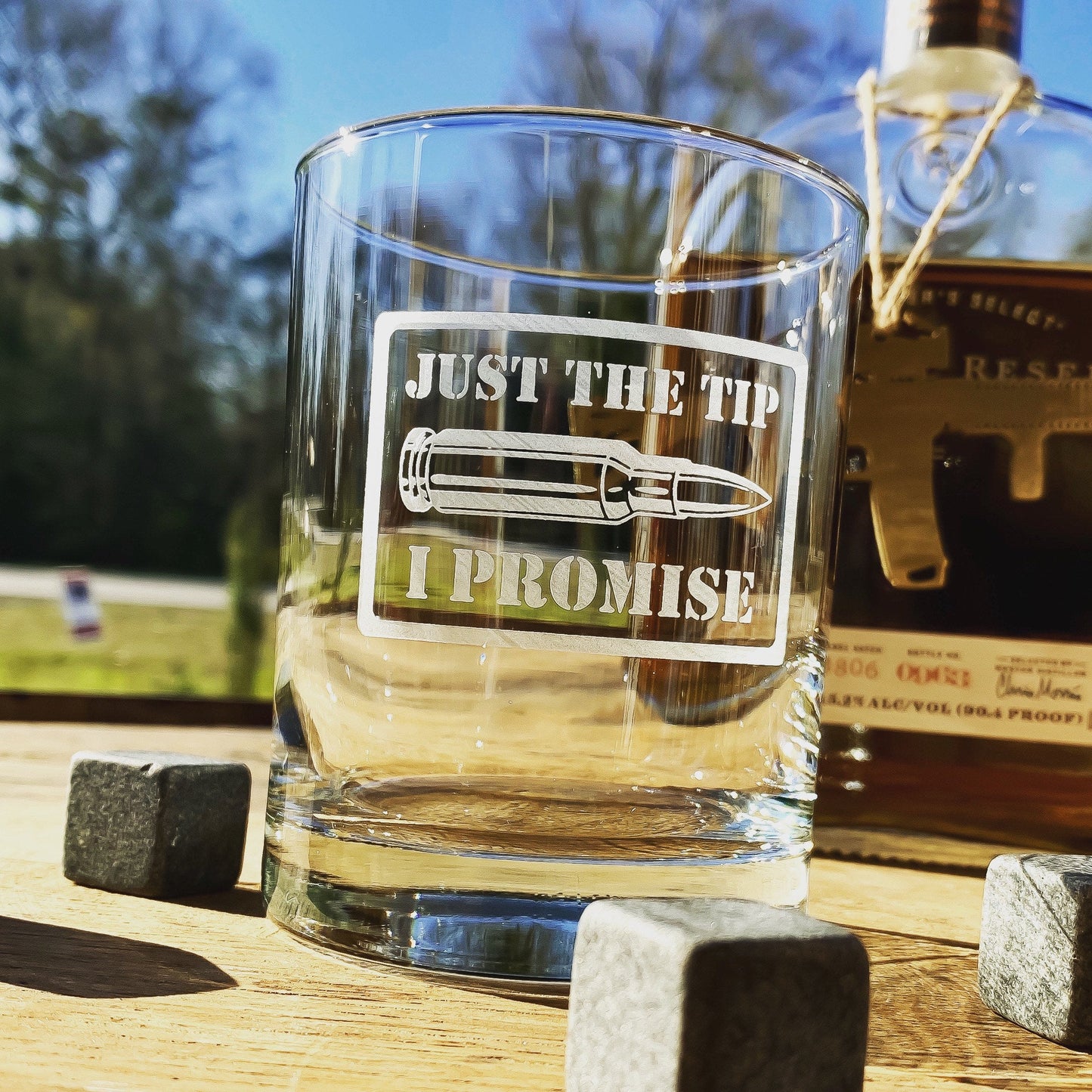 Just The Tip I Promise Whiskey Glass / Father's Day Gift / Valentine's Day Gift