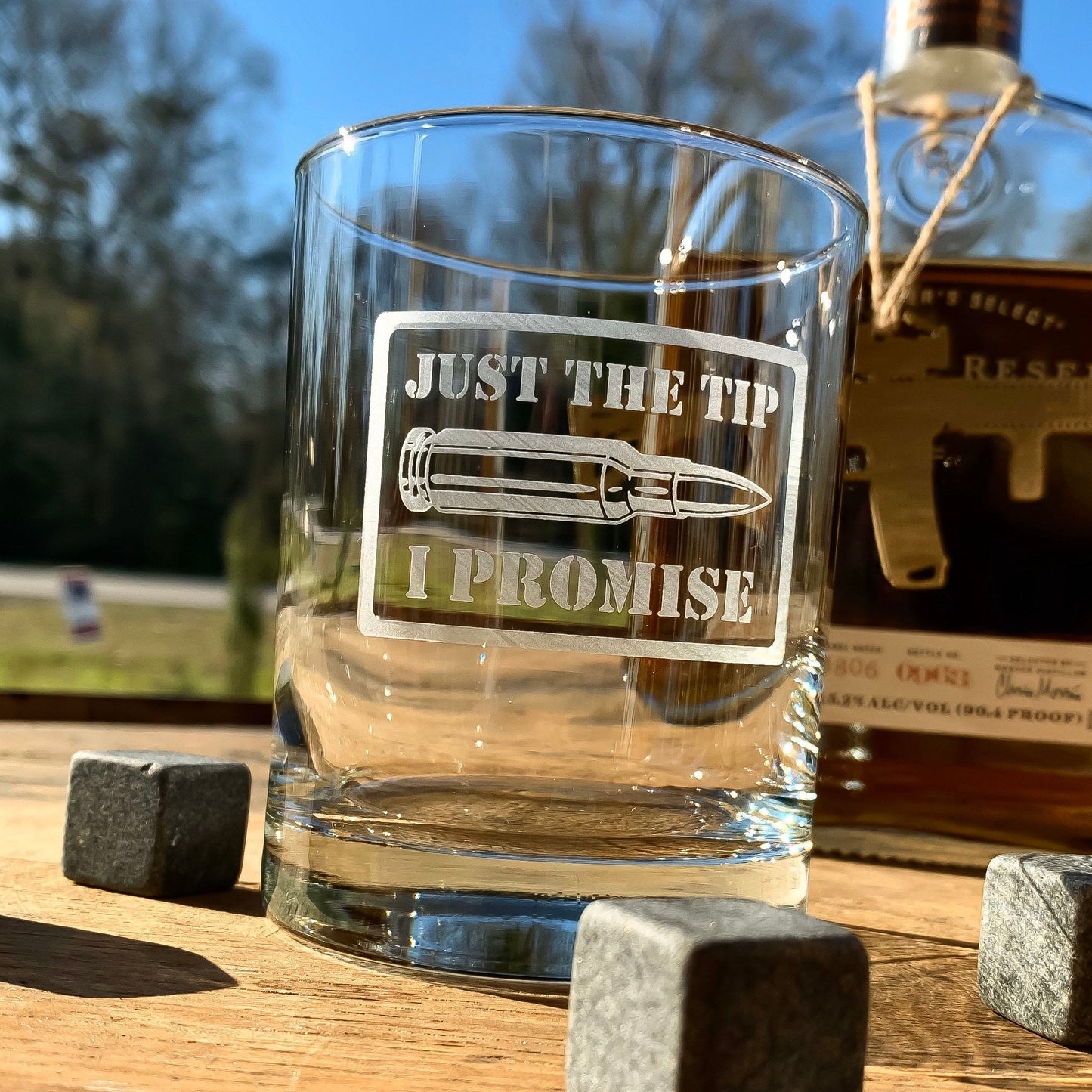 Just The Tip I Promise Whiskey Glass / Father's Day Gift / Valentine's Day Gift