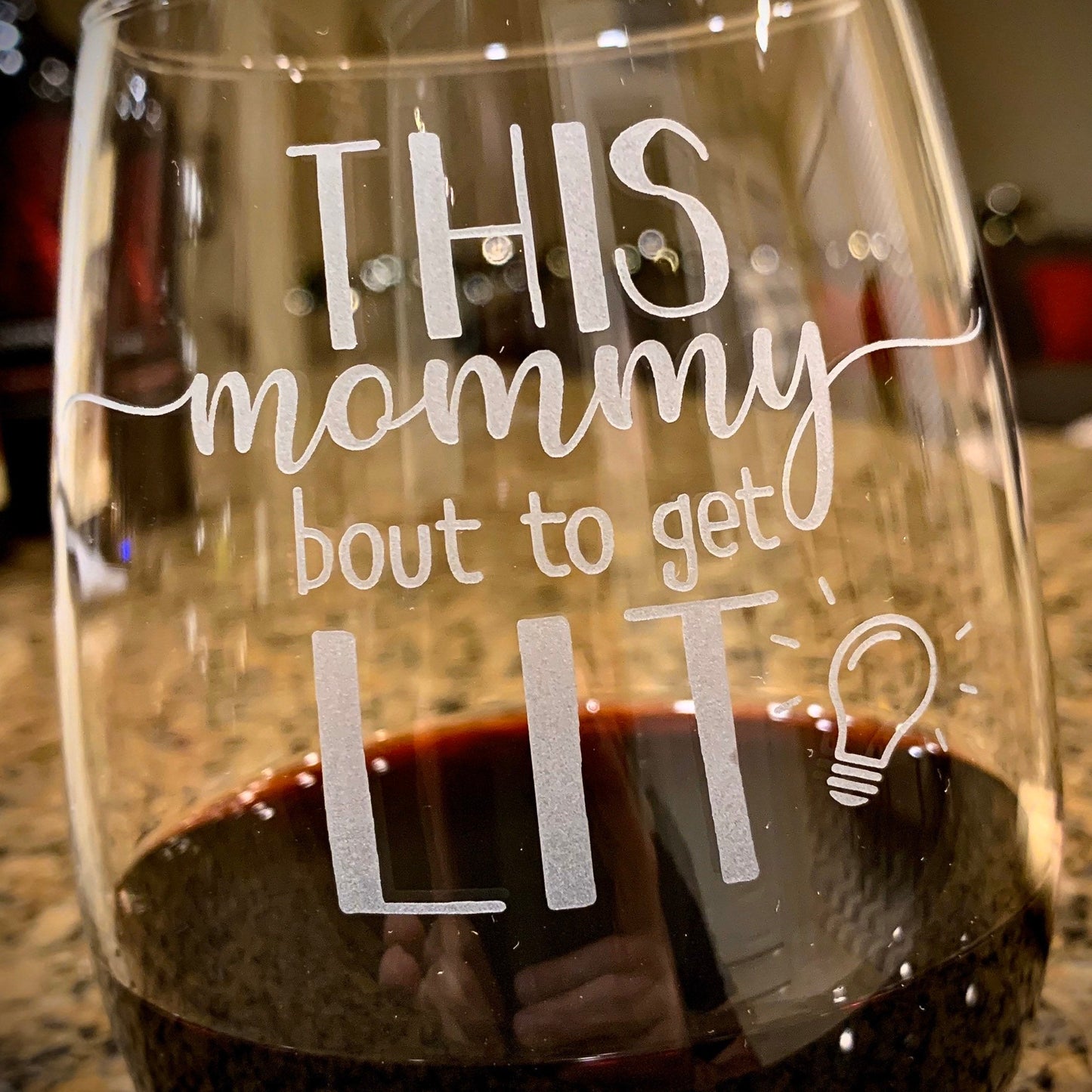 This Mommy bout to get Lit Engraved Stemless Wine Glass Funny Wine Glass Fun Wine Glass Wine Lover Gift / Father's Day Gift / Valentine's Day Gift