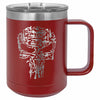 Punisher Guns Skull Etched Coffee Tumbler    / Father's Day Gift