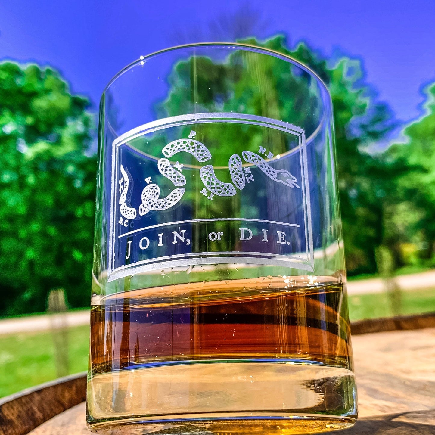 Join or Die Whiskey Glass / Father's Day Gift / Valentine's Day Gift