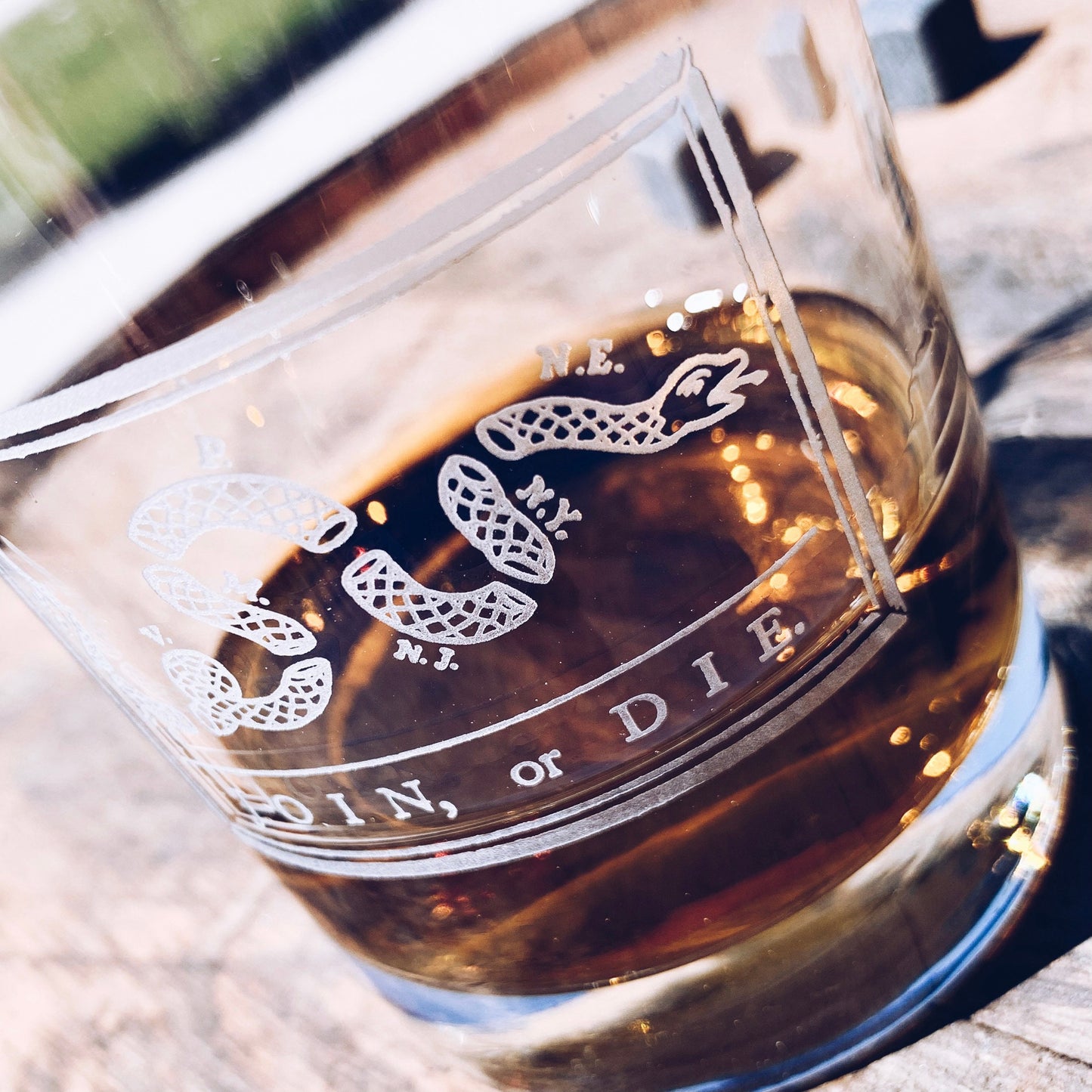Join or Die Whiskey Glass / Father's Day Gift / Valentine's Day Gift