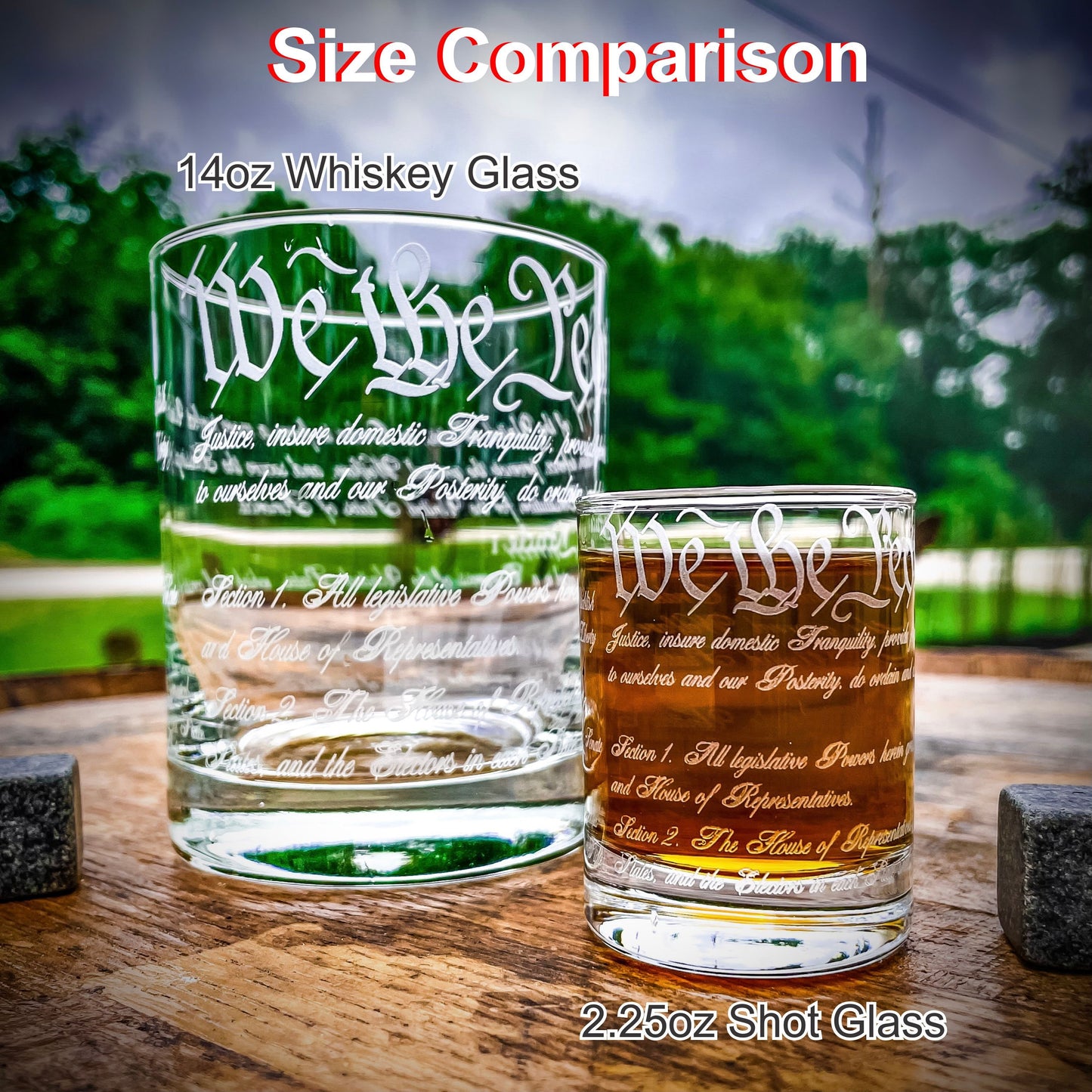 We The People  US Constitution Shot Glass    / Father's Day Gift / Valentine's Day Gift