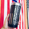 We The People American Flag  Etched 20oz Tumbler    / Father's Day Gift