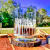Farm Scenery - 360 Engraved Bourbon Whiskey Glass   / Father's Day Gift
