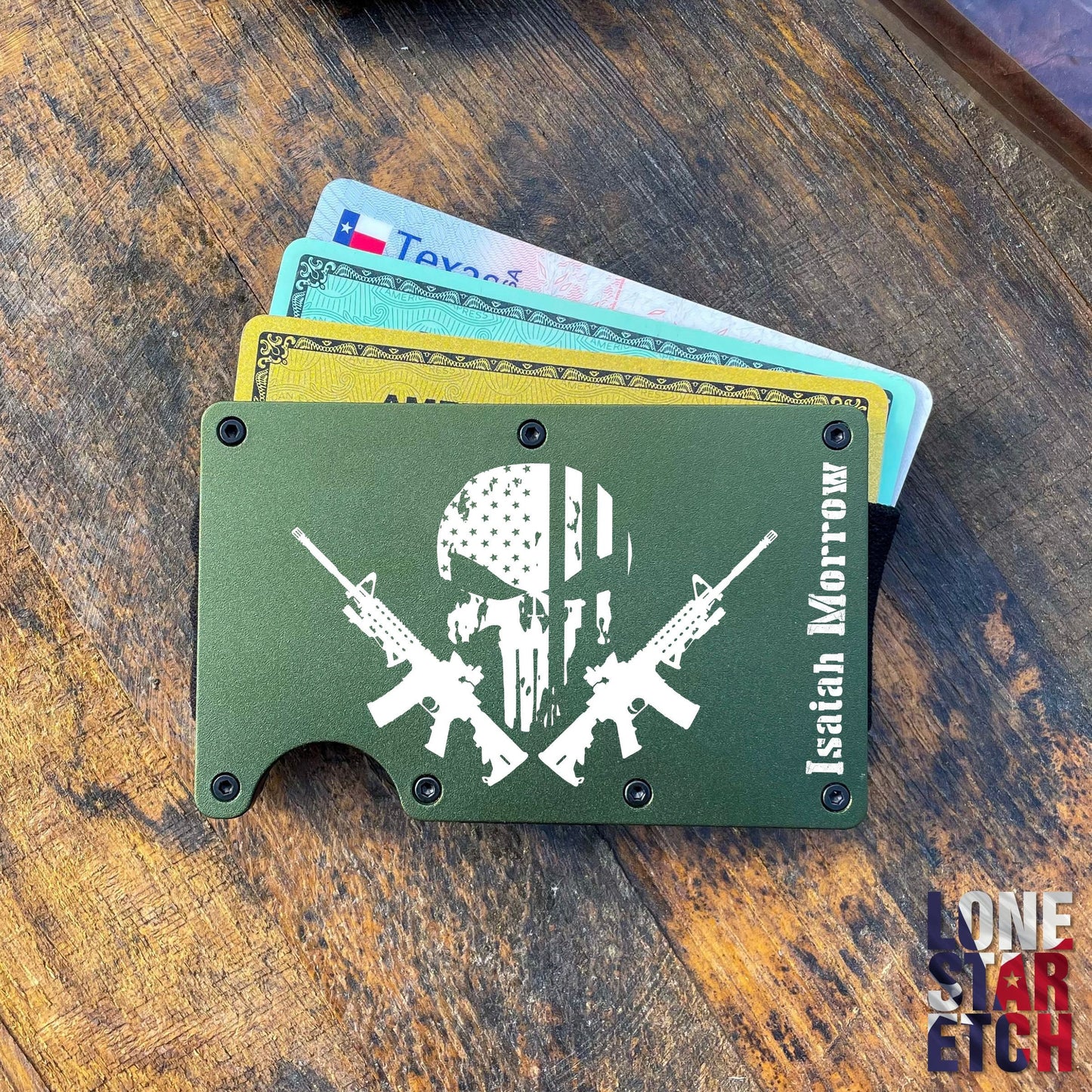 Skull Crossing AR Slim Metal Minimalist RFID Blocking Wallet / Father's Day Gift / Valentine's Day Gift