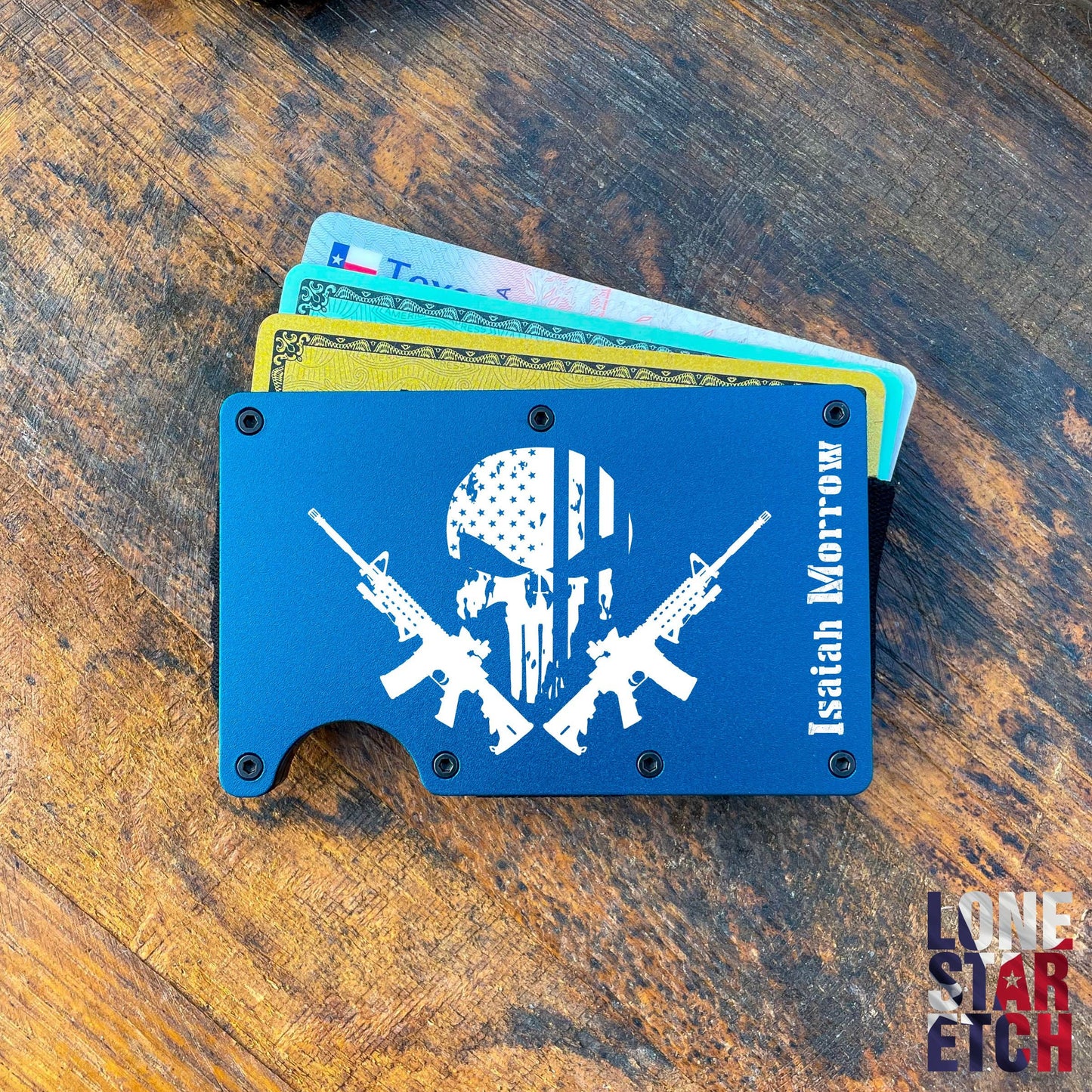 Skull Crossing AR Slim Metal Minimalist RFID Blocking Wallet / Father's Day Gift / Valentine's Day Gift
