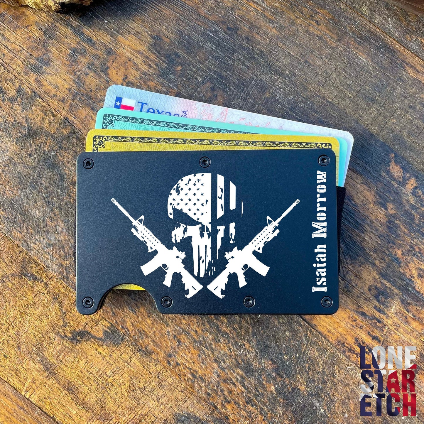Skull Crossing AR Slim Metal Minimalist RFID Blocking Wallet / Father's Day Gift / Valentine's Day Gift