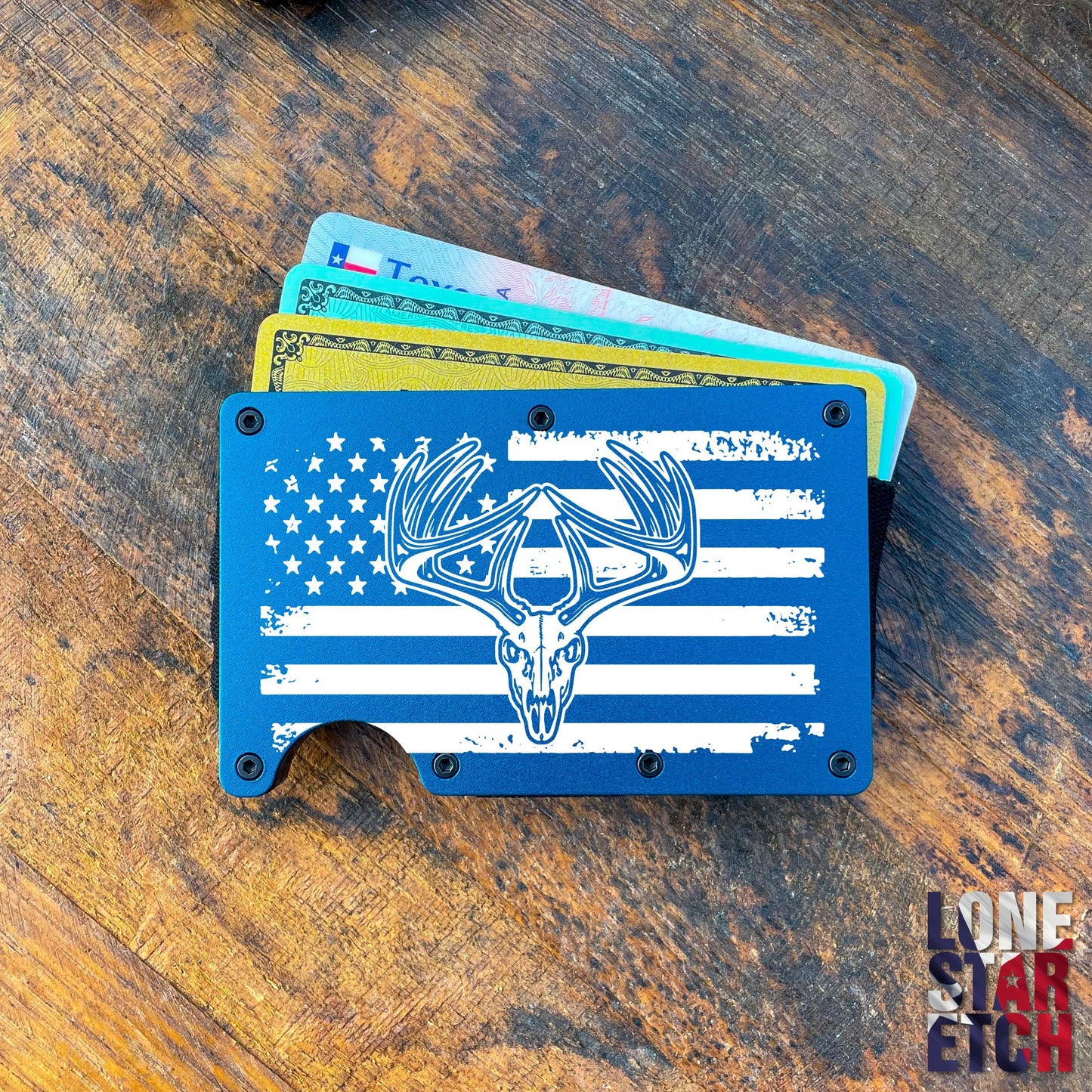 American Hunting Slim Metal Minimalist RFID Blocking Wallet / Father's Day Gift / Valentine's Day Gift