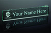 Corporate Logo Jade Glass Desk Name Plate - Engraved & Personalized - Perfect for Executives / Boss / New Business Owner / Father's Day Gift