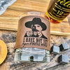 Doc Holliday Defile Myself Engraved Leatherette Whiskey Glass/ Father's Day Gift