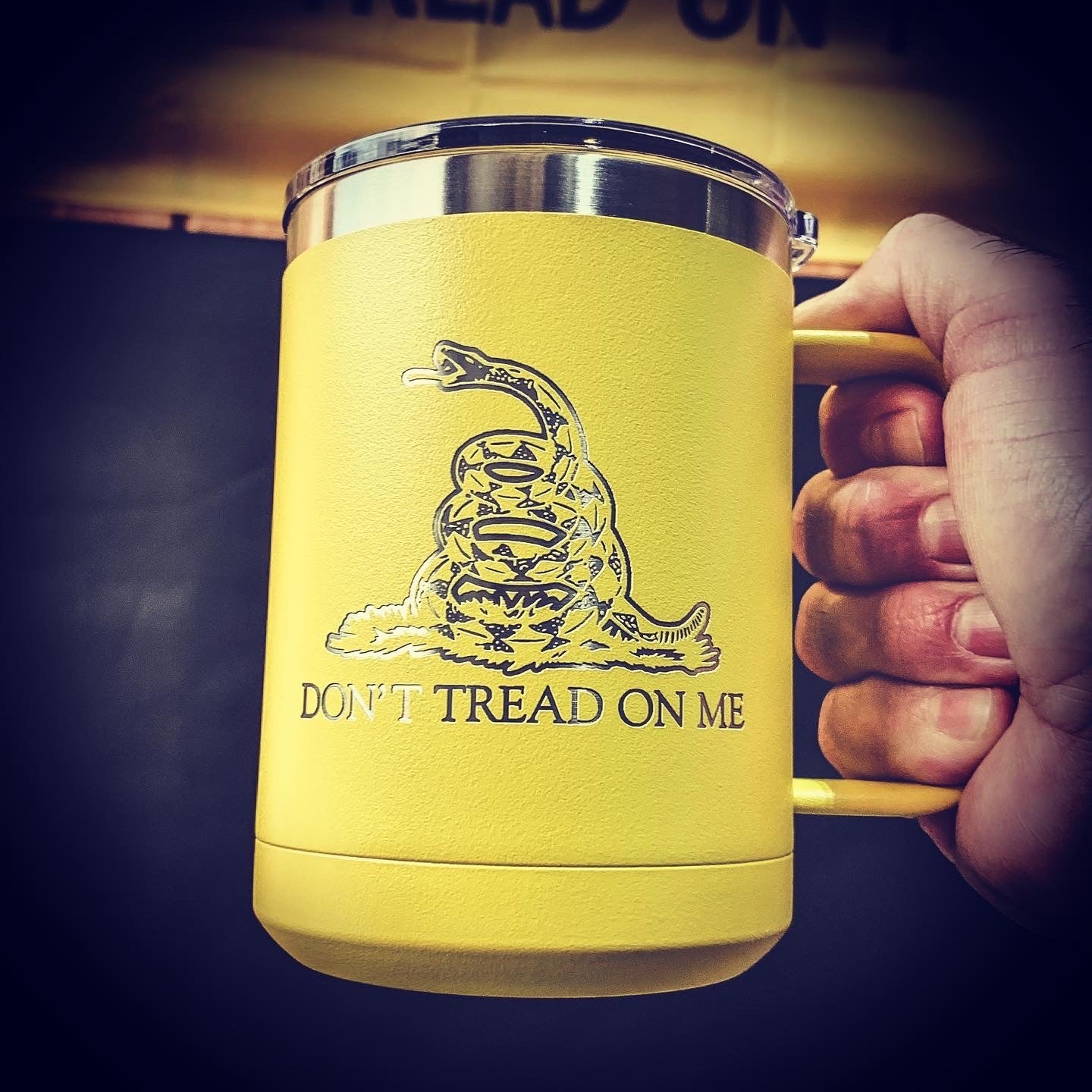 Don't Tread On Me Laser Etched Insulated Coffee Cup Tumbler / Father's Day Gift / Valentine's Day Gift