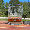 Vintage 1911 Patent 360 Engraved Whiskey Glass    / Father's Day Gift