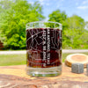 San Antonio City Map Whiskey Glass  360 Engraved  (13.5 oz) / Father's Day Gift