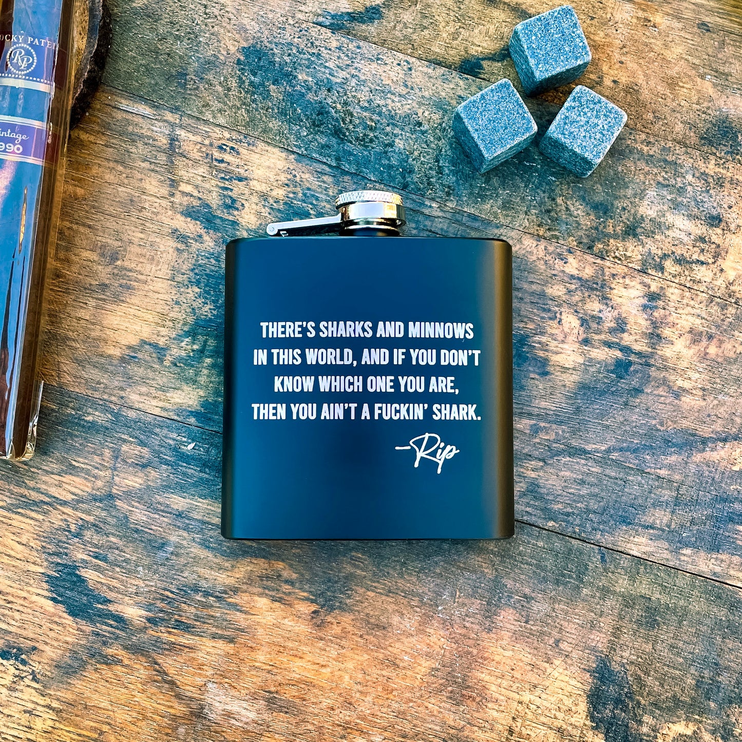 Rip Quote - Laser Etched Flask    / Father's Day Gift / Valentine's Day Gift