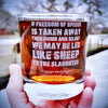 Freedom of Speech  George Washington  Whiskey Glass    / Father's Day Gift