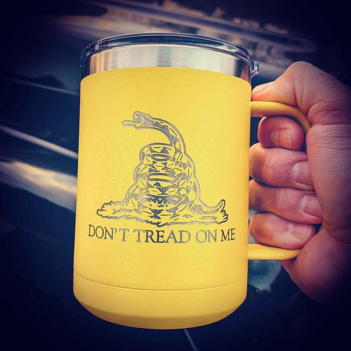 Don't Tread On Me Laser Etched Insulated Coffee Cup Tumbler / Father's Day Gift / Valentine's Day Gift