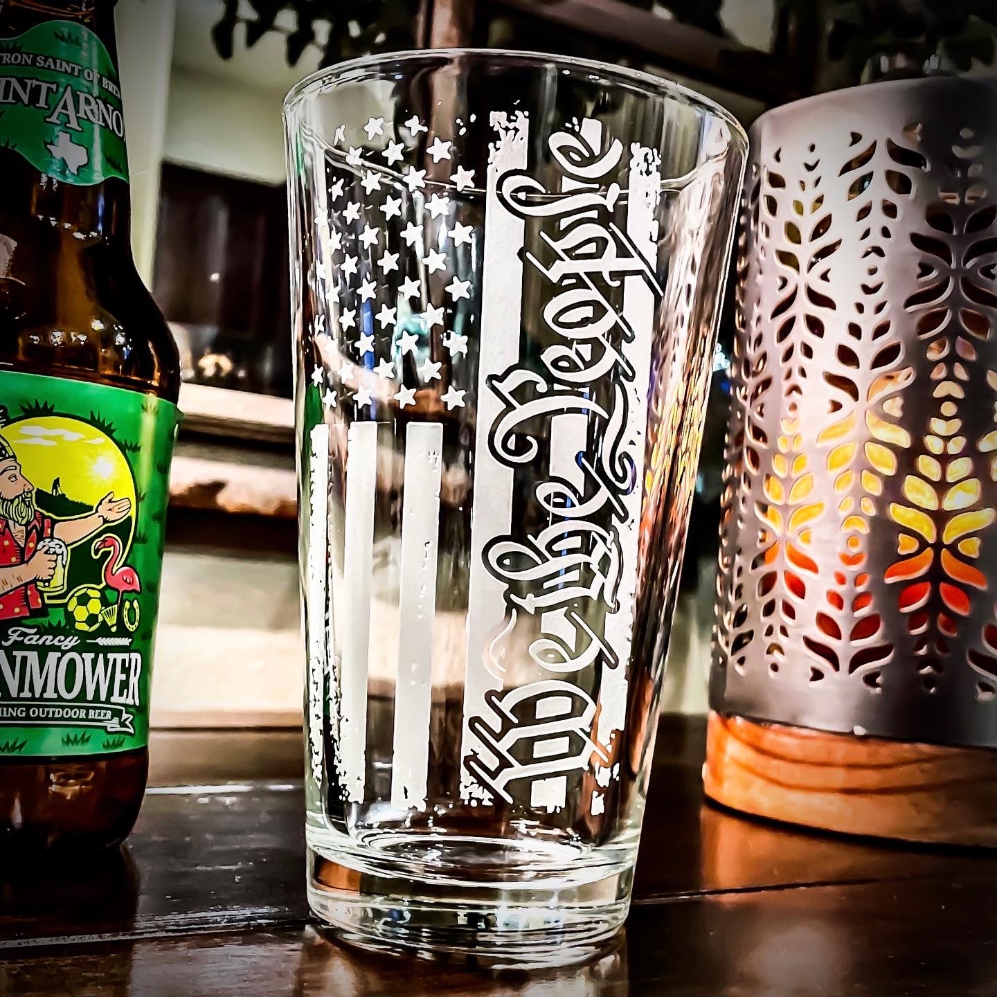 We The People American Flag Pint Glass / Father's Day Gift