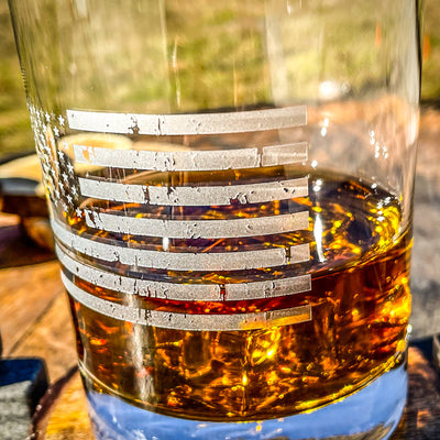 American Flag Whiskey Glass     / Father's Day Gift