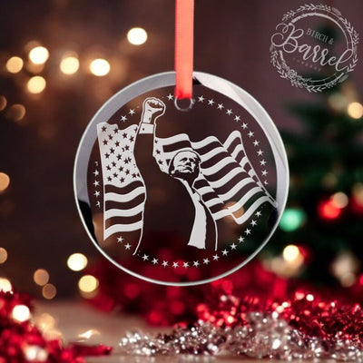 Trump Christmas Ornament |  Trump 2024 Fight Fist | 47th President