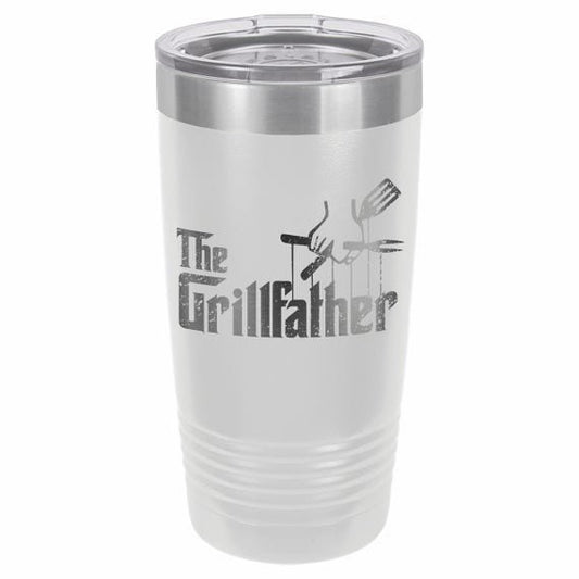 The Grillfather / Dad Tumbler / BBQ Master / Outdoor Cooking / Funny Tumbler / Etched Insulated Tumbler Father's Day Gift / Gift for Dad