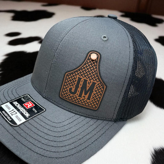 Custom Cattle Tag Hat | Cattle Ear Tag Trucker Cap | Custom Trucker Hats | Ranch Brand Hats | Western Style Hat | Groomsman Hats