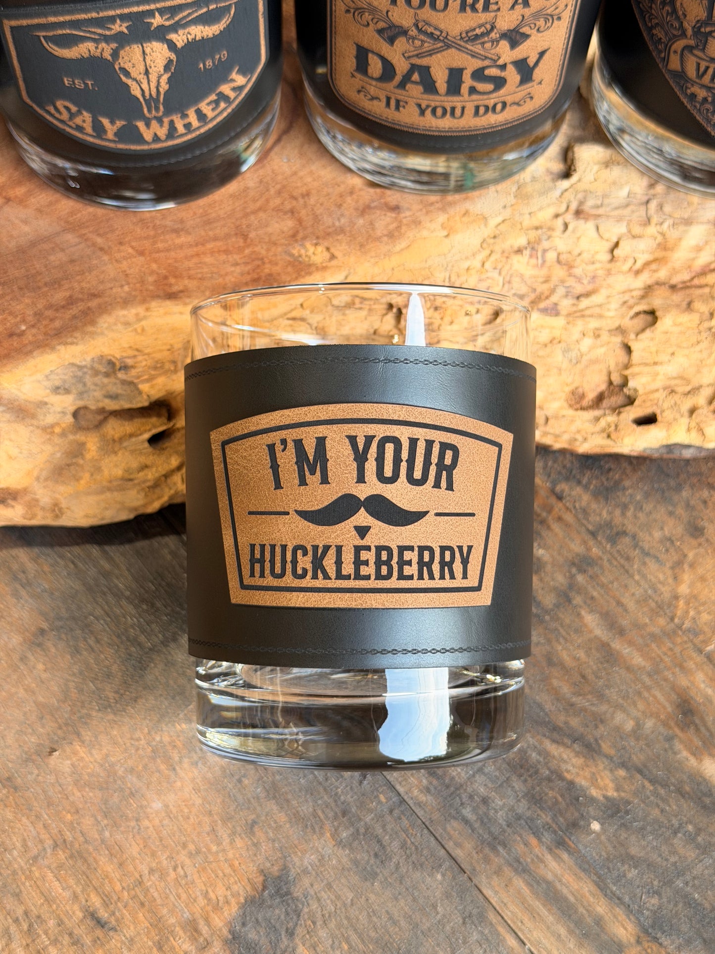 Doc Holliday Iconic Quotes Leatherette Whiskey Glasses I