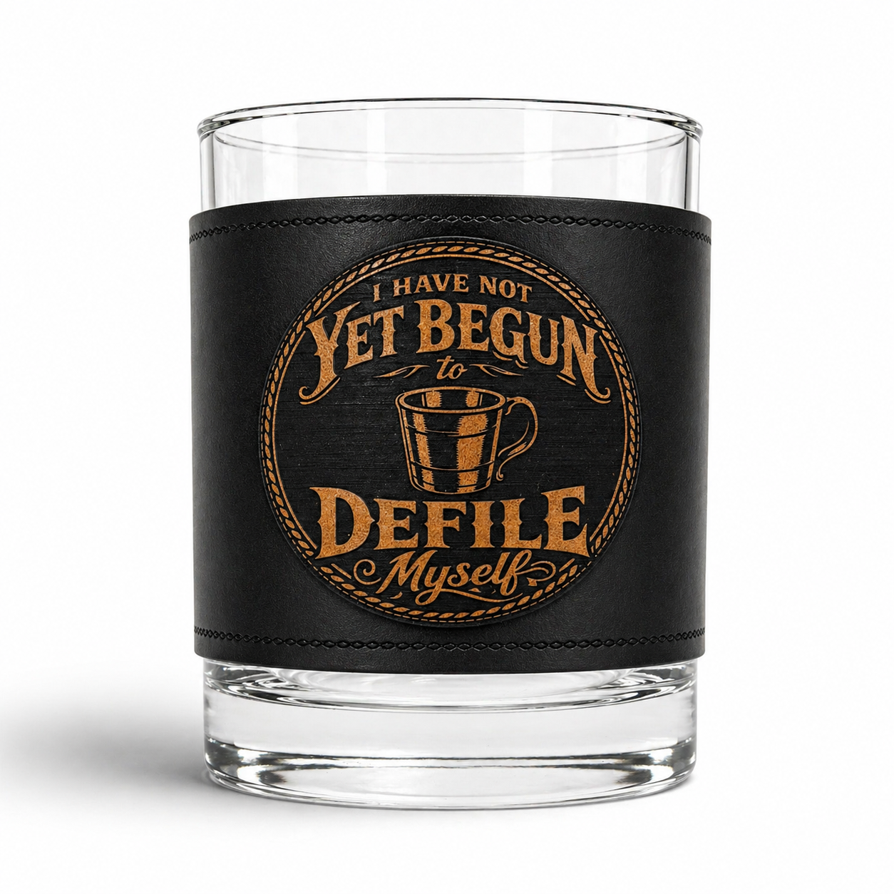 Doc Holliday Iconic Quotes Leatherette Whiskey Glasses I