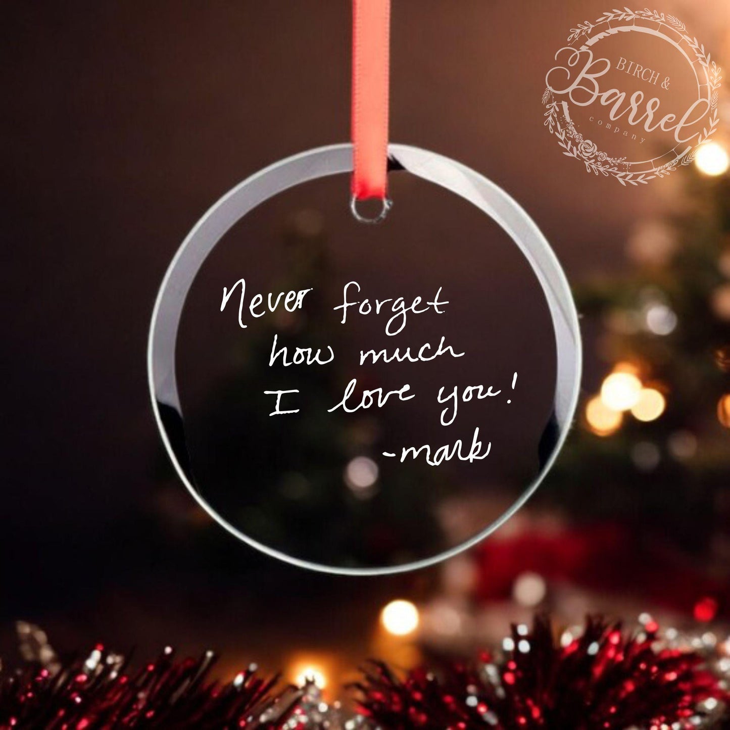 Custom Christmas Ornament | Any Message or Graphic | Engraved Christmas Ornament | Custom Logo | Custom Text | Handwritten Ornament