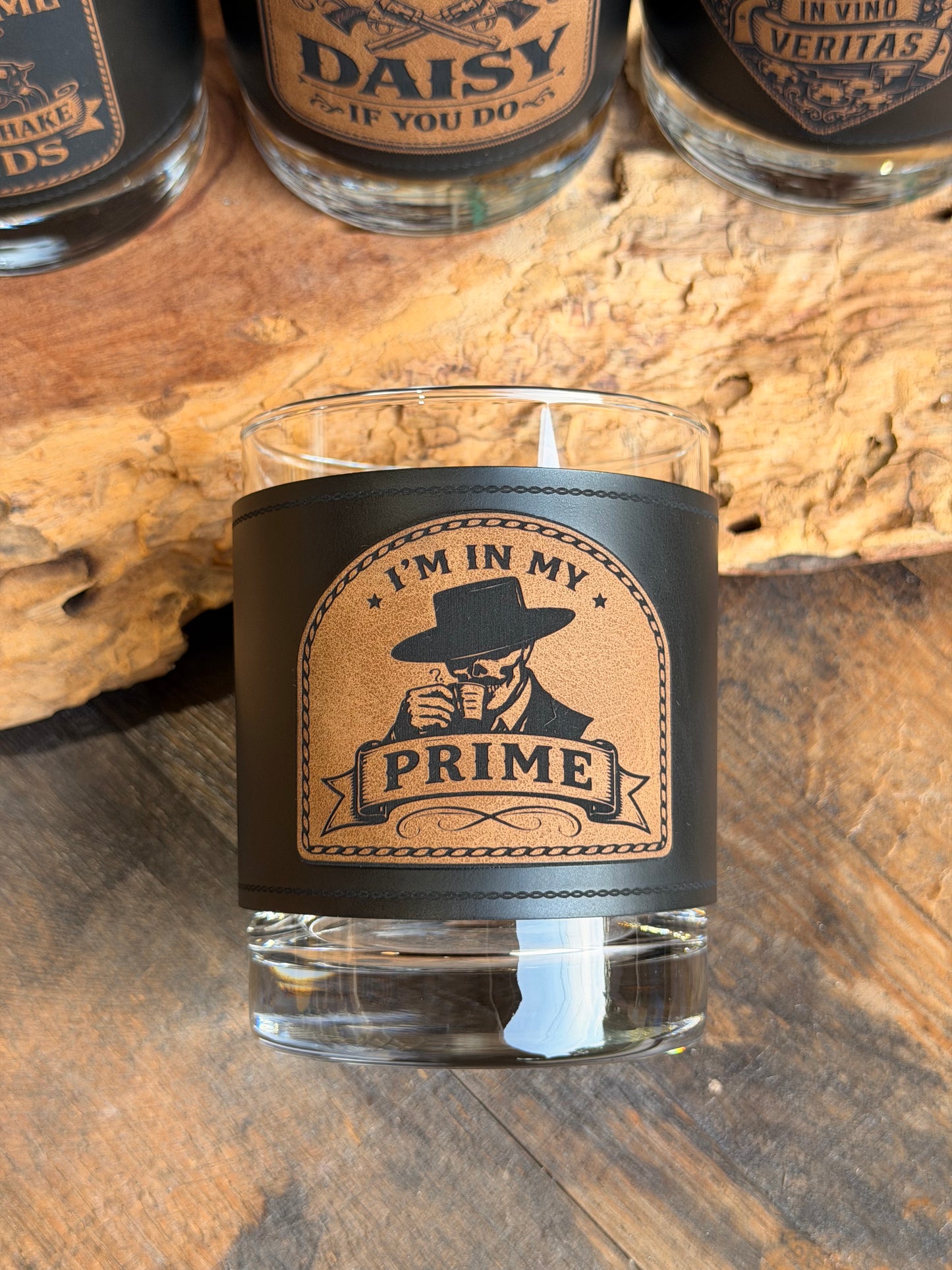 Doc Holliday Iconic Quotes Leatherette Whiskey Glasses I