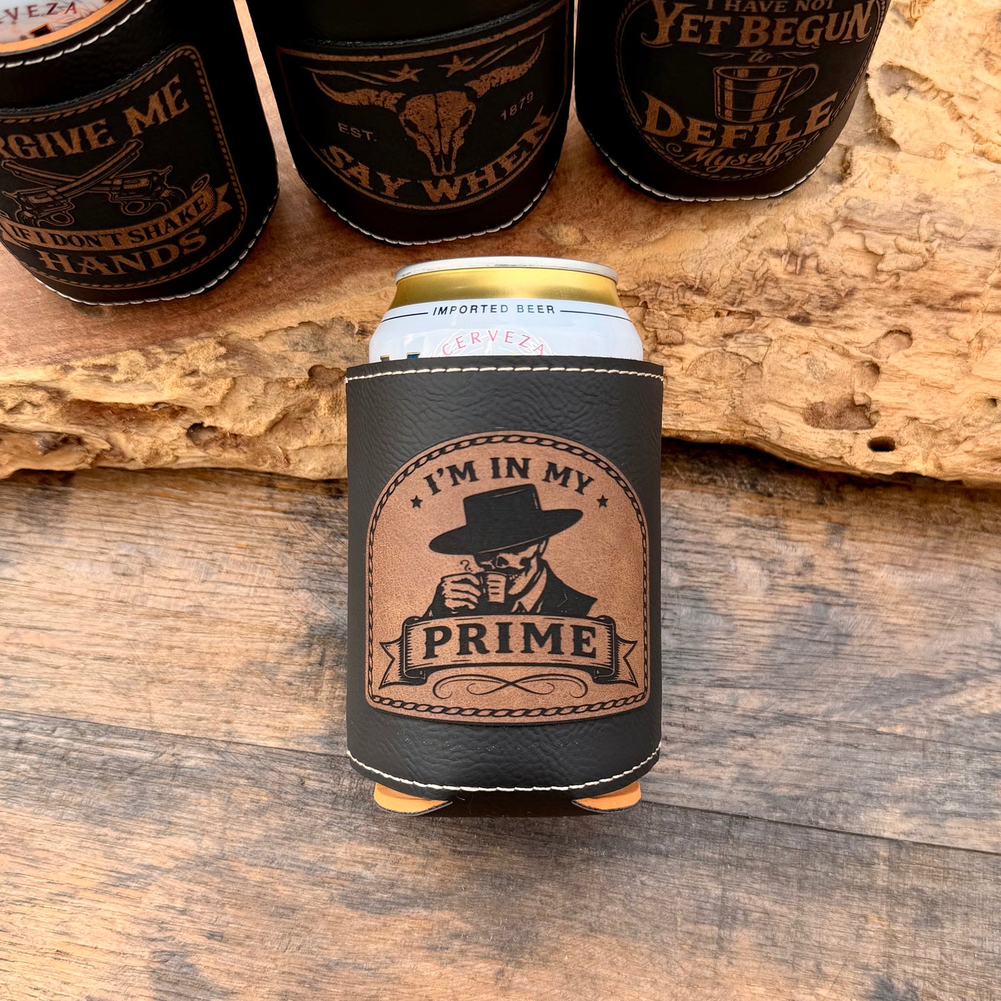 Doc Holliday Leatherette Can Cooler - Iconic Western Movie Quotes