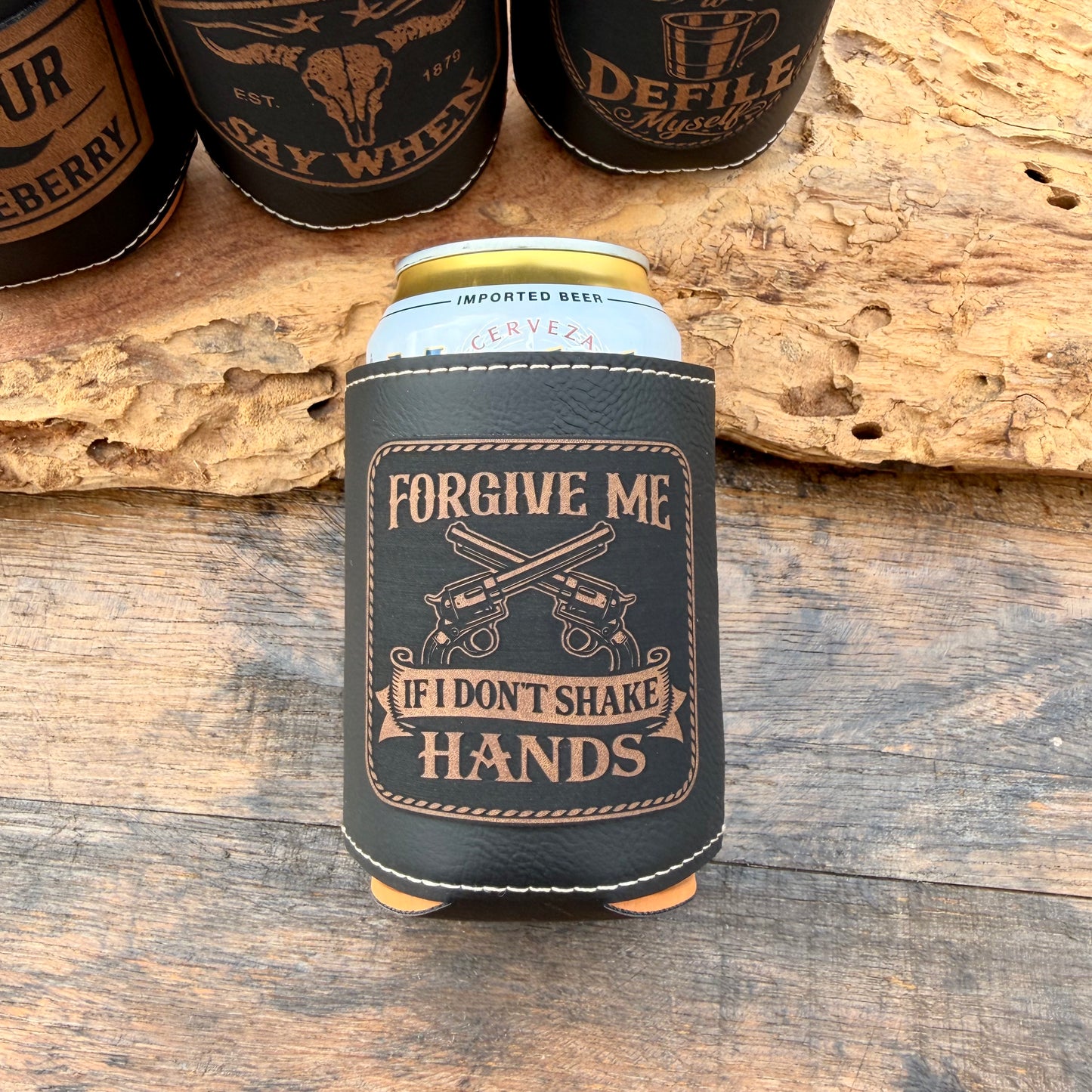 Doc Holliday Leatherette Can Cooler - Iconic Western Movie Quotes