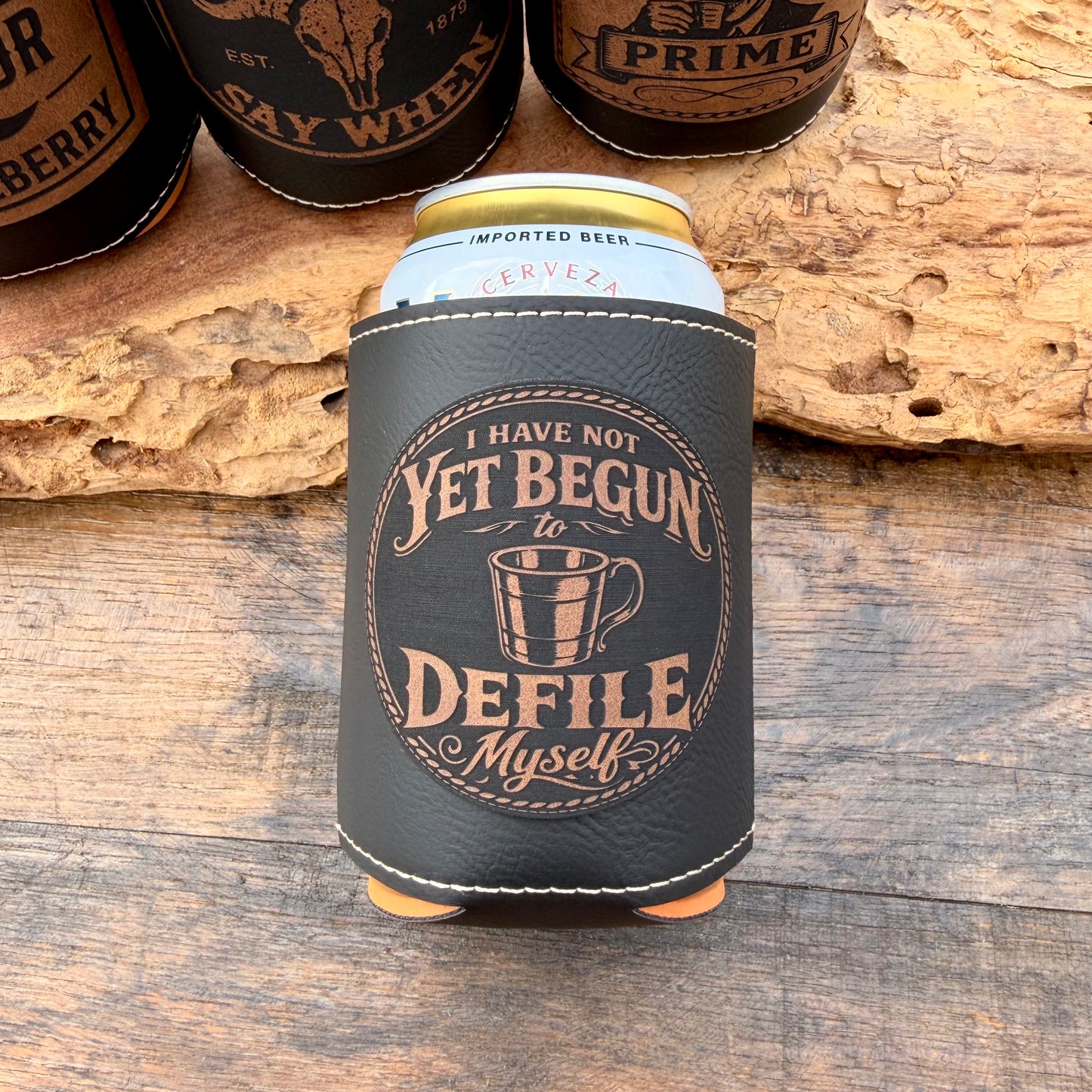 Doc Holliday Leatherette Can Cooler - Iconic Western Movie Quotes
