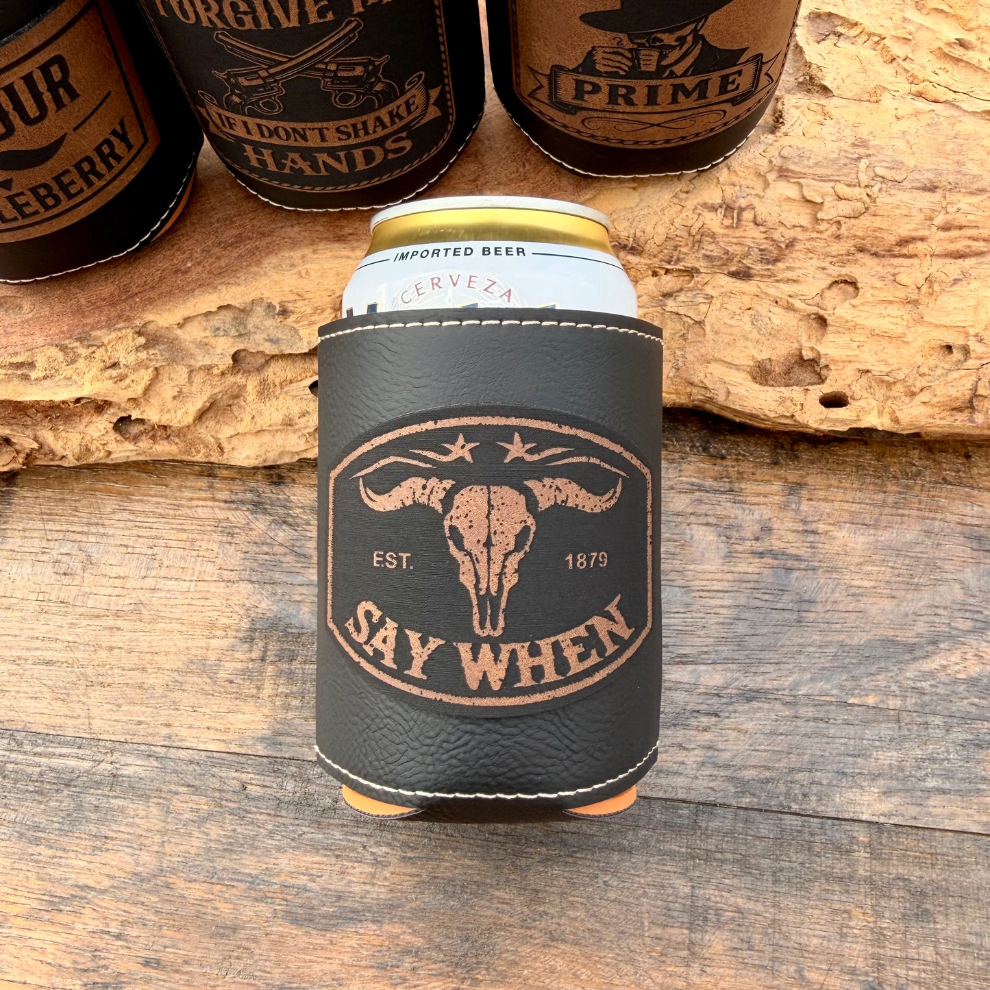 Doc Holliday Leatherette Can Cooler - Iconic Western Movie Quotes